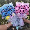 Bouquet peluche Angel rose avec Stitch bleu amoureux