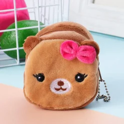 La belle oursonne - petit sac en peluche