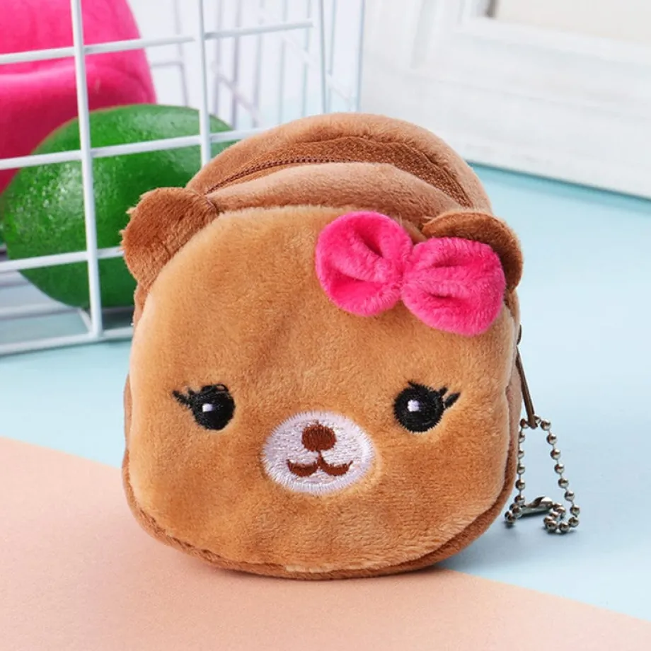 La belle oursonne - petit sac en peluche
