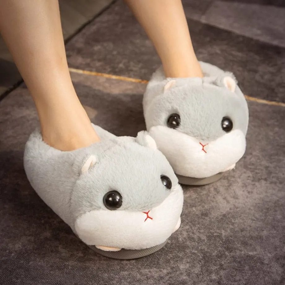 L'hamster mignon - chausson en peluche