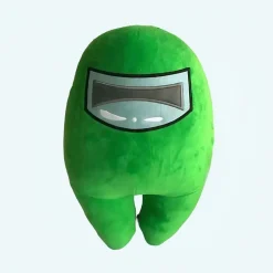 Peluche Among Us verte jeu amusant compagnon doux