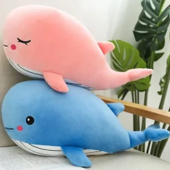 Peluche baleine rose aux joues rouges