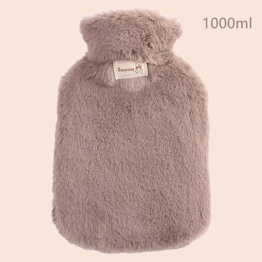 Peluche bouillotte à fourrure