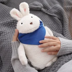 Peluche bouillotte lapin à fourrure chaud