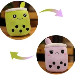 Peluche bubble tea réversible mignon enfant jouet doux
