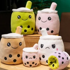 Peluche bubble tea réversible gentil ou méchant