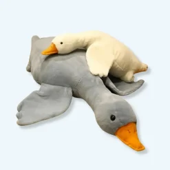 Peluche canard géant jaune doux chambre enfant