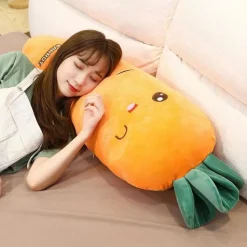 Peluche carotte géante câlin doux enfant amusant