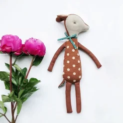 Peluche cerf doux hiver enfant câlin en velours