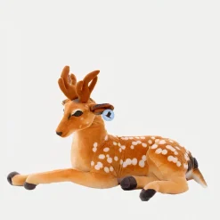 Peluche cerf géant doux forêt enfant câlin hiver