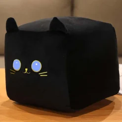 Peluche chat en forme de boîte