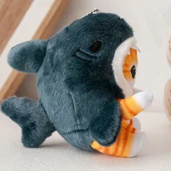 Peluche chat requin doux câlin enfant déguisement amusant