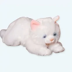 Peluche chaton blanc doux câlin enfant chambre décoration