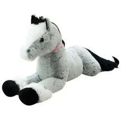 Peluche cheval bleu gris douillet enfant chambre rêve