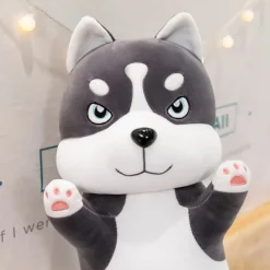 Peluche chien husky longs à câlins