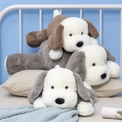 Peluche chien marron toute douce