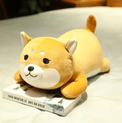 Peluche chien shiba inu orangé