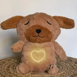 Peluche chien veilleuse douce nuit apaisante enfant