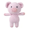 Peluche crochet cochon tout rose