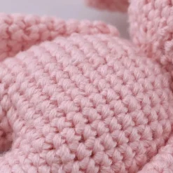 Peluche crochet éléphant tout rose