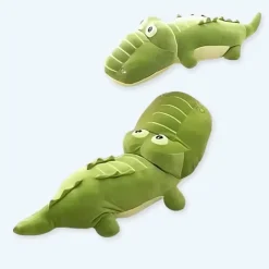 Peluche crocodile vert géant doux câlin enfant