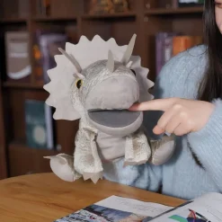 Peluche dinosaure marionnette douce enfant interactive