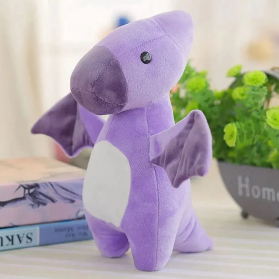 Peluche dinosaure pterodactyl violet