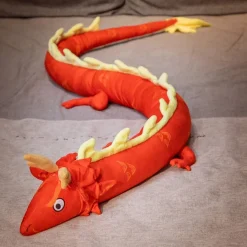 Peluche dragon géant coloré