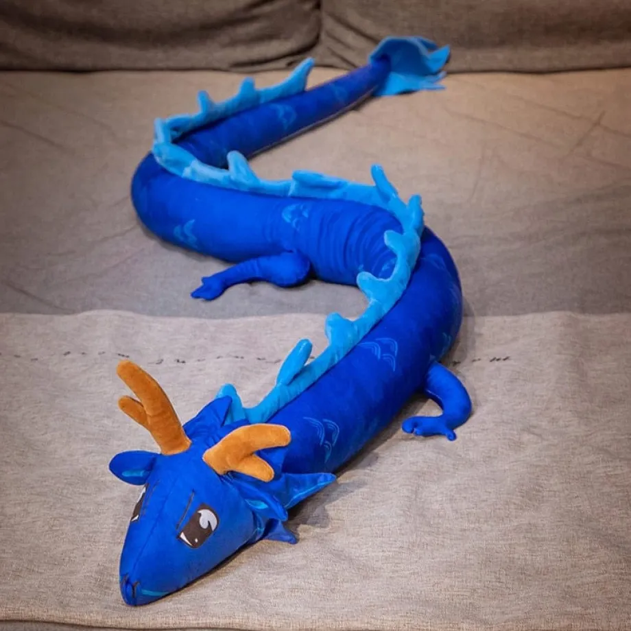 Peluche dragon géant coloré