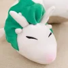 Peluche dragon long blanc et vert