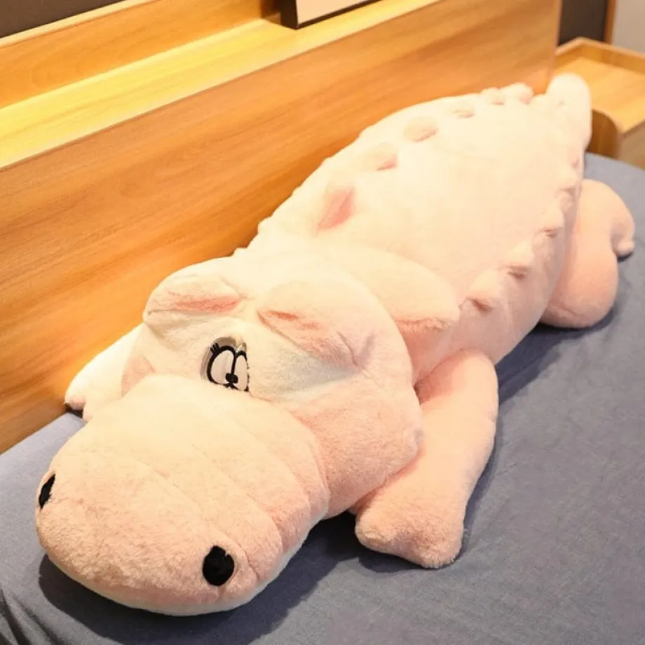 Peluche géante crocodile aux gros yeux
