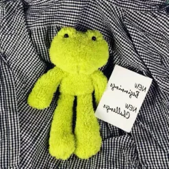 Peluche grenouille verte douce enfant câlin pelucheux