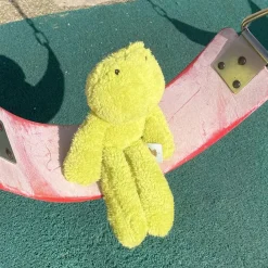 Peluche grenouille verte douce enfant câlin pelucheux