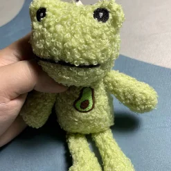 Peluche grenouille verte avocat douce et câline enfant