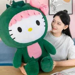 Peluche Hello Kitty dinosaure douce enfant câlin