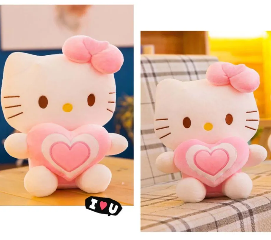 Peluche Hello Kitty douce cœur amour enfant câlin