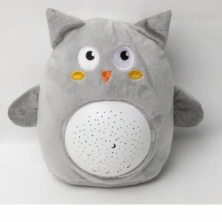 Peluche hibou bruit blanc apaisant doux sommeil enfant