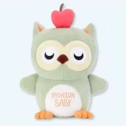 Peluche hibou gris doux nuit cocooning chambre chaleureuse