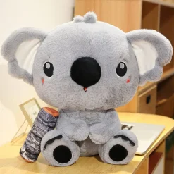Peluche koala gris avec un gros nez