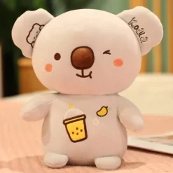 Peluche koala qui boit un bubble tea grenadille