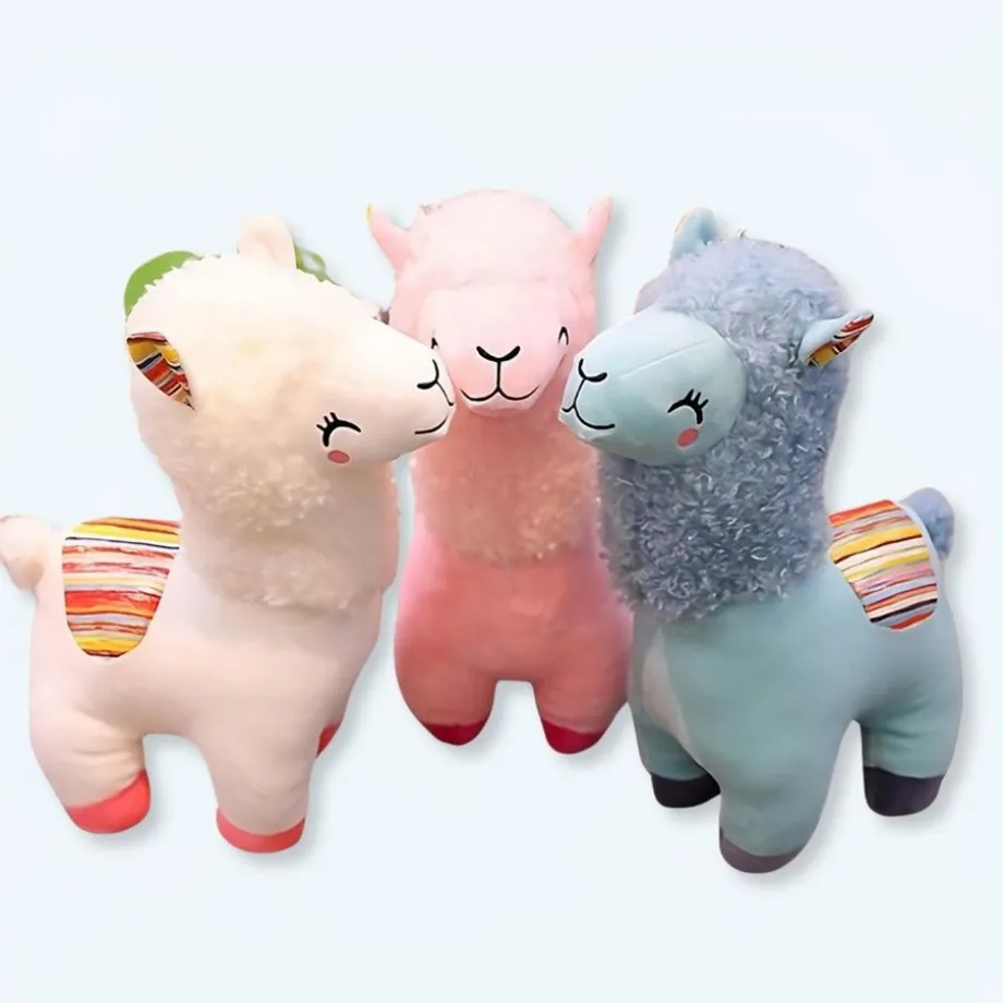 Peluche lama coloré doux arc-en-ciel pour enfant