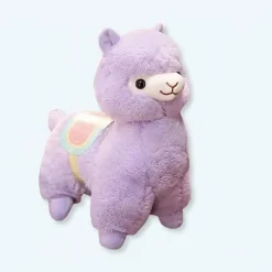 Peluche lama violet doux câlin enfant univers magique