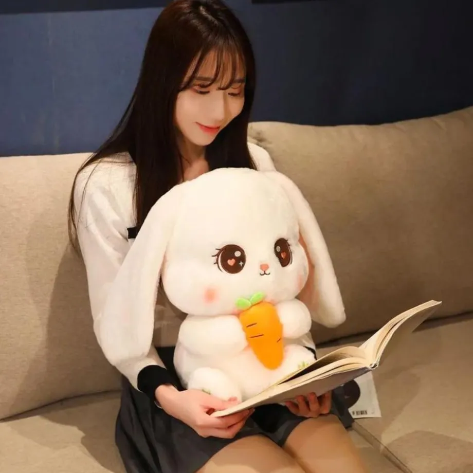 Peluche lapin doux câlin enfant carotte amusante