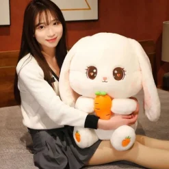 Peluche lapin doux câlin enfant carotte amusante