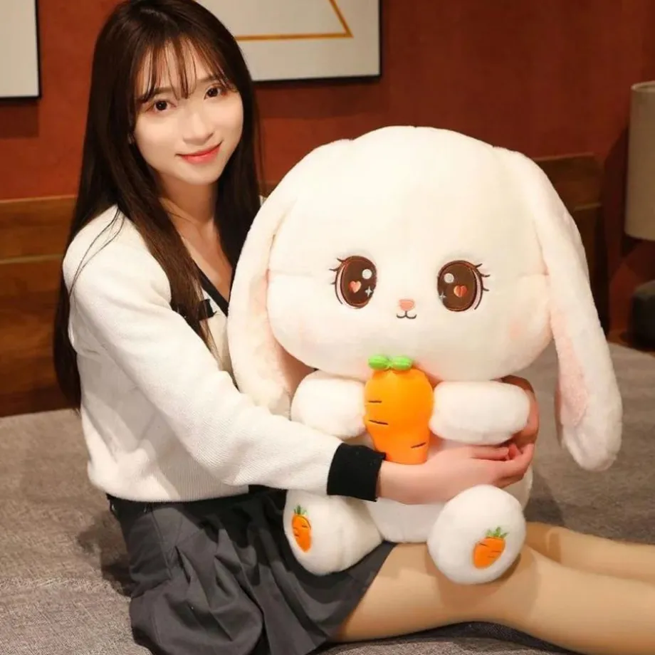 Peluche lapin doux câlin enfant carotte amusante