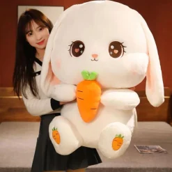 Peluche lapin doux câlin enfant carotte amusante