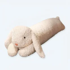 Peluche lapin géant doux coussin confort enfant