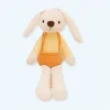Peluche lapin jaune câlin doux enfant printemps