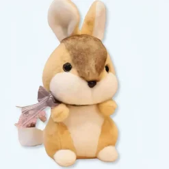 Peluche lapin lièvre doux beige enfant câlin