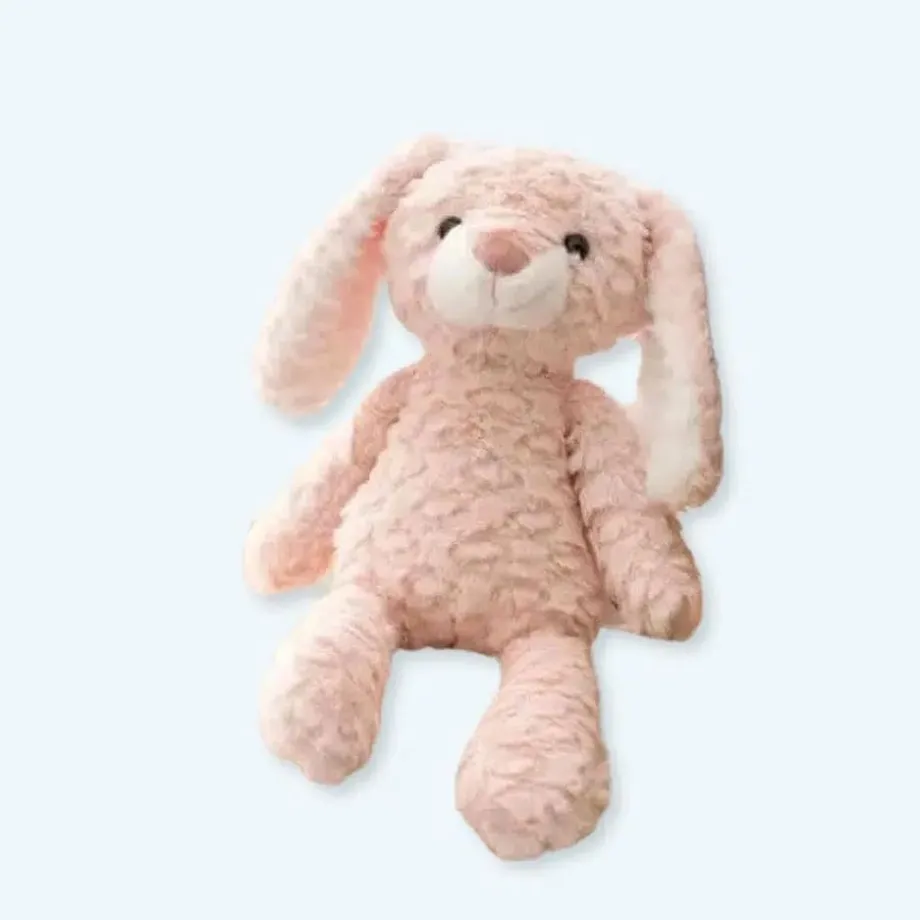 Peluche lapin rose câlin tout doux enfant douillet